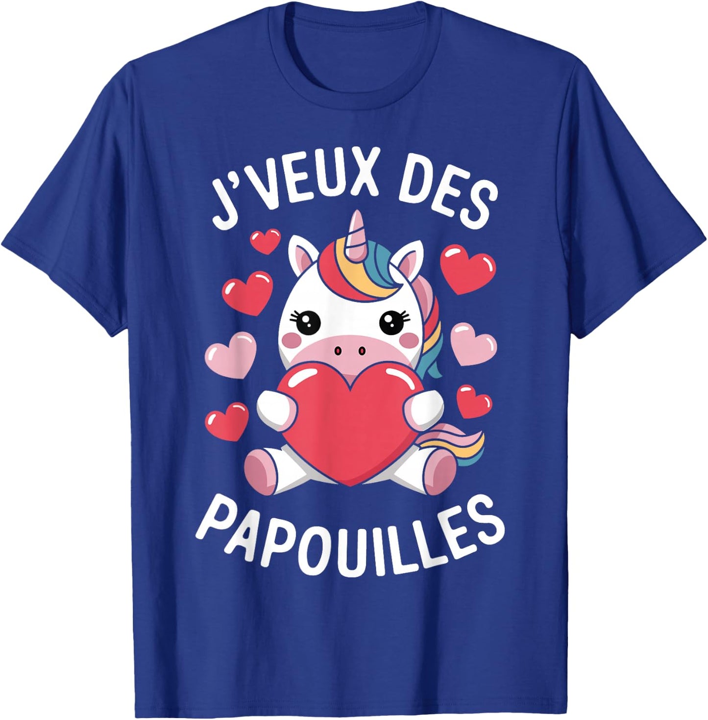 I Want Papouilles Love Couple Humor Valentine's Day , Black, S T-Shirt - T-Shirt | Royal