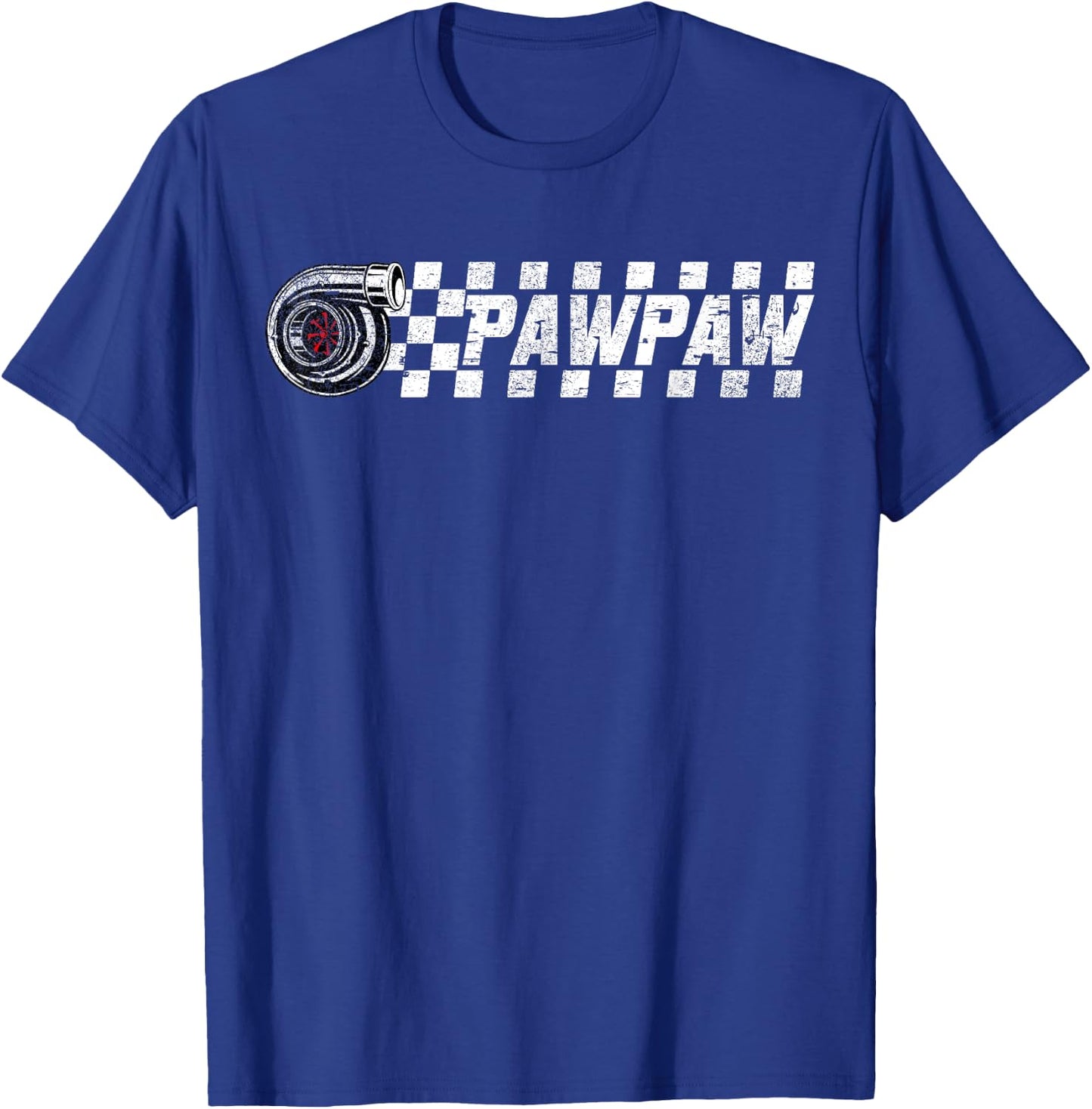 Birthday Party Matching Family Pit Crew Race Car Pawpaw T-Shirt - T-Shirt | Royal