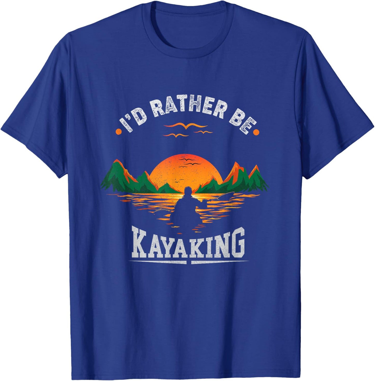 I'd Rather Be at The Lake Kayaking Shirt Kanuing at The Lake T-Shirt - T-Shirt | Royal