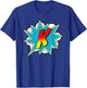Letter K Superhero Name Comic Letter Retro Costume T-Shirt - T-Shirt | Royal