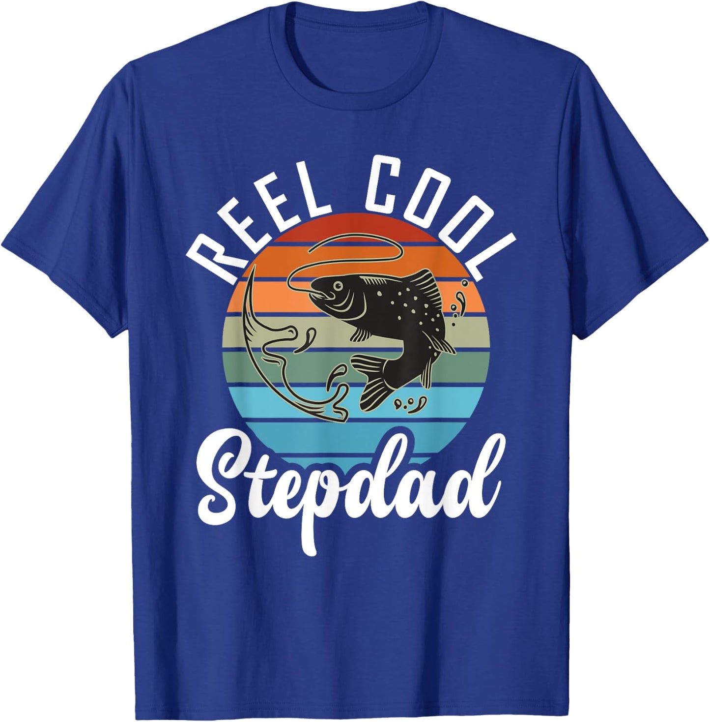 Reel cool Stepdad Fishing Stepfather T-Shirt - T-Shirt | Royal