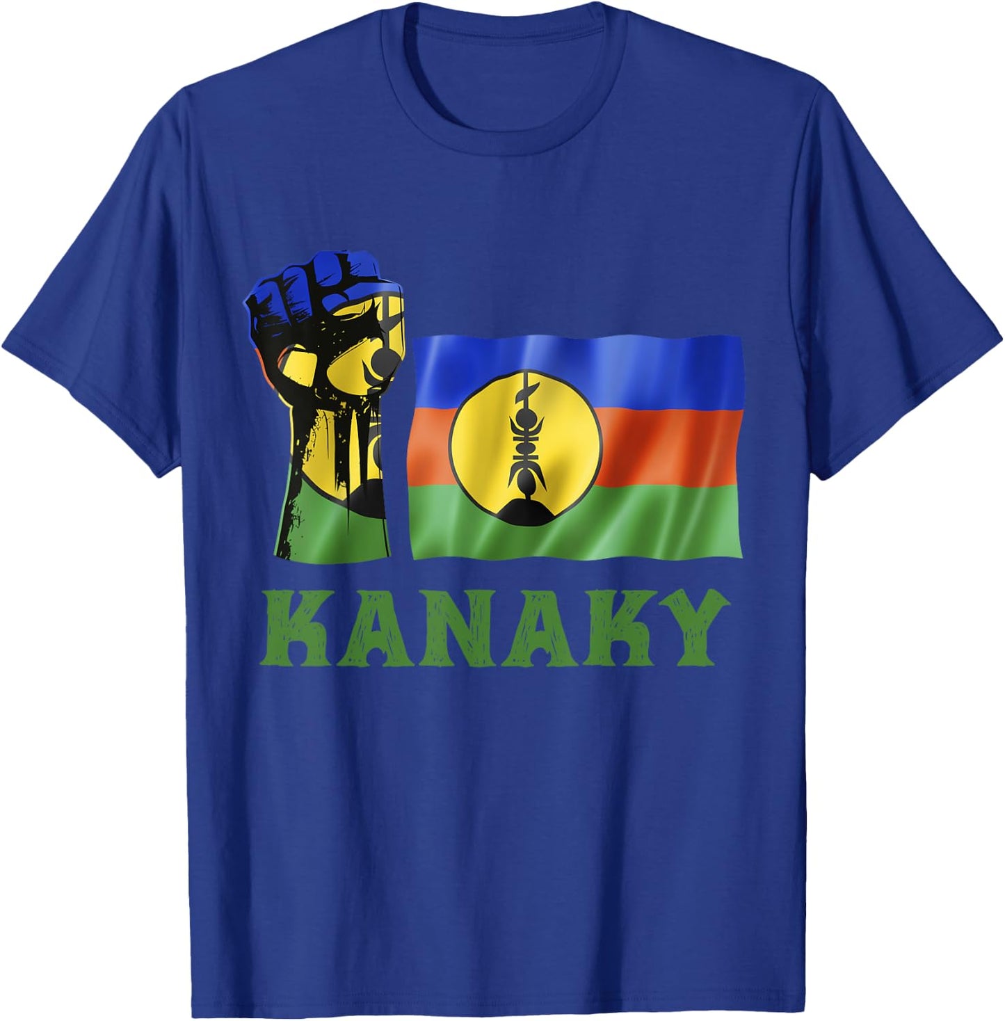 Kanaky Flag New Caledonia People Honor And Respect , Black, S T-Shirt - T-Shirt | Royal
