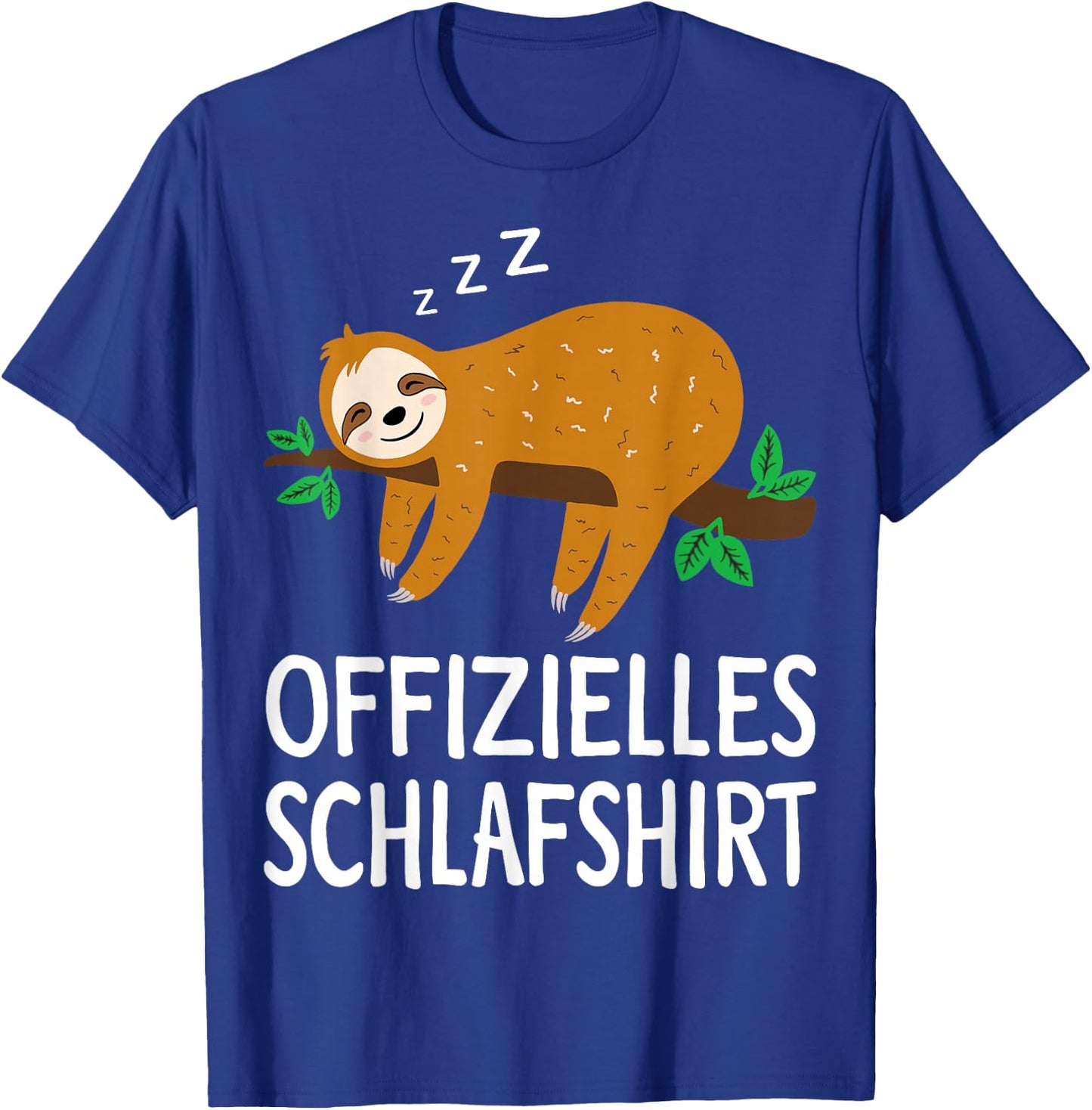 Official Sleepshirt Sloth Nightdress Pyjamas Gift , black T-Shirt - T-Shirt | Royal