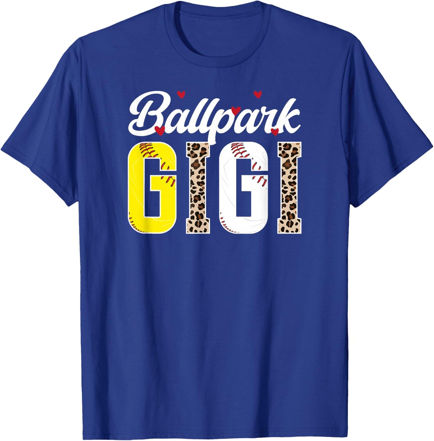 Ballpark Gigi Leopard Baseball Softball Gigi Grandma T-Shirt - T-Shirt | Royal