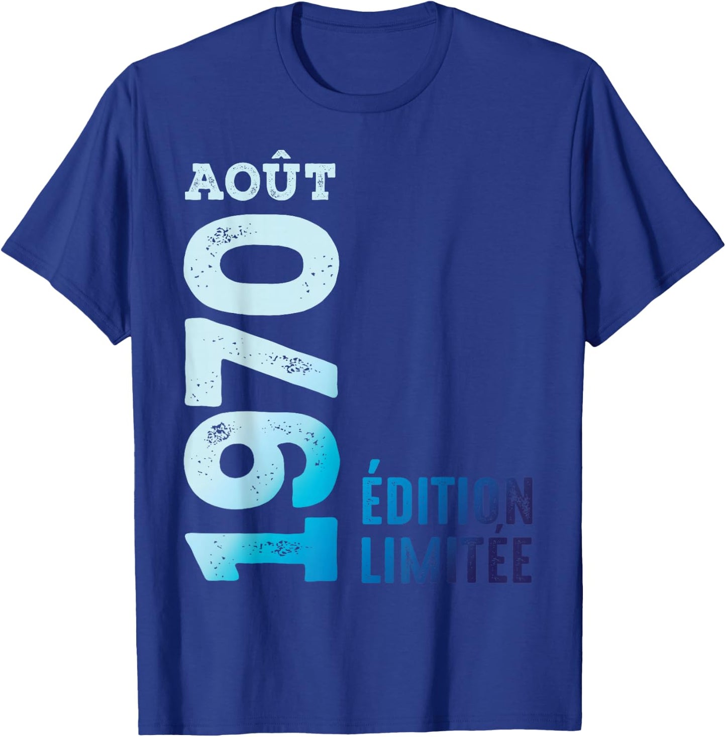 Limited Edition 1970 August 1970 Retro Year 1970 Vintage T-Shirt - T-Shirt | Royal