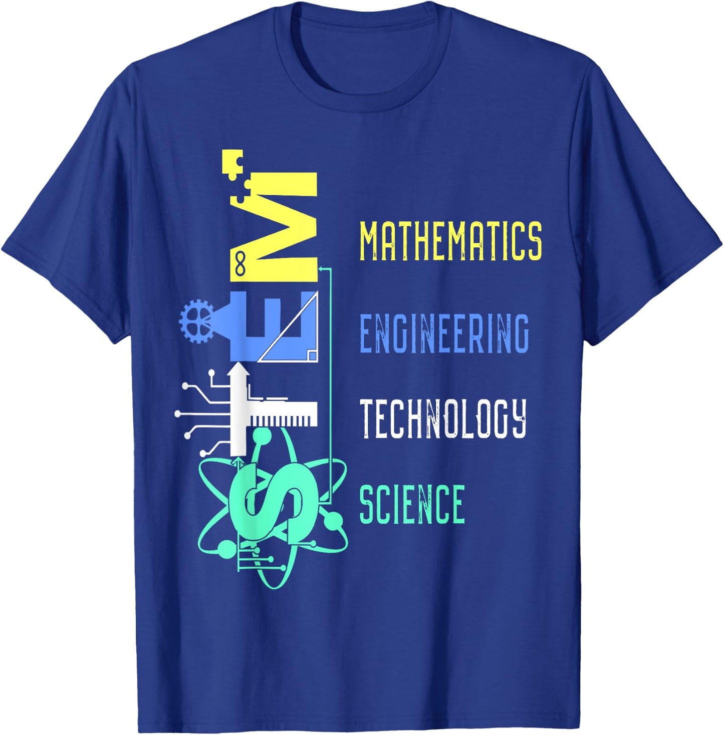 STEM Education Science Teacher Math Engineer Technology Men Women Girls Kids T-Shirt - T-Shirt | Royal