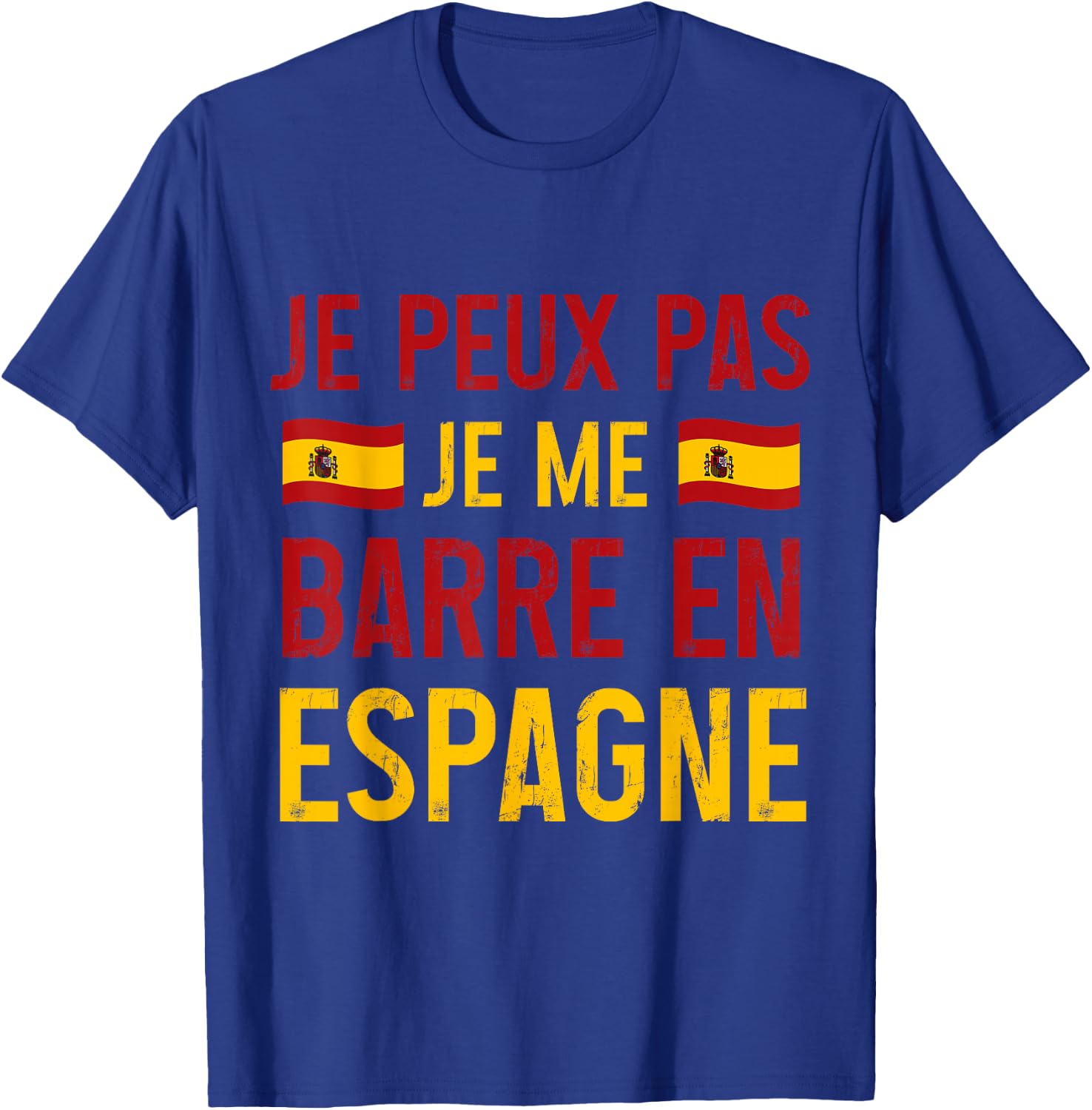 I can not je me barre in spain travel spanish gift , Black, S T-Shirt - T-Shirt | Royal