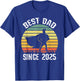 Best Dad Since 2025 Super Father Birthday Retro T-Shirt - T-Shirt | Royal