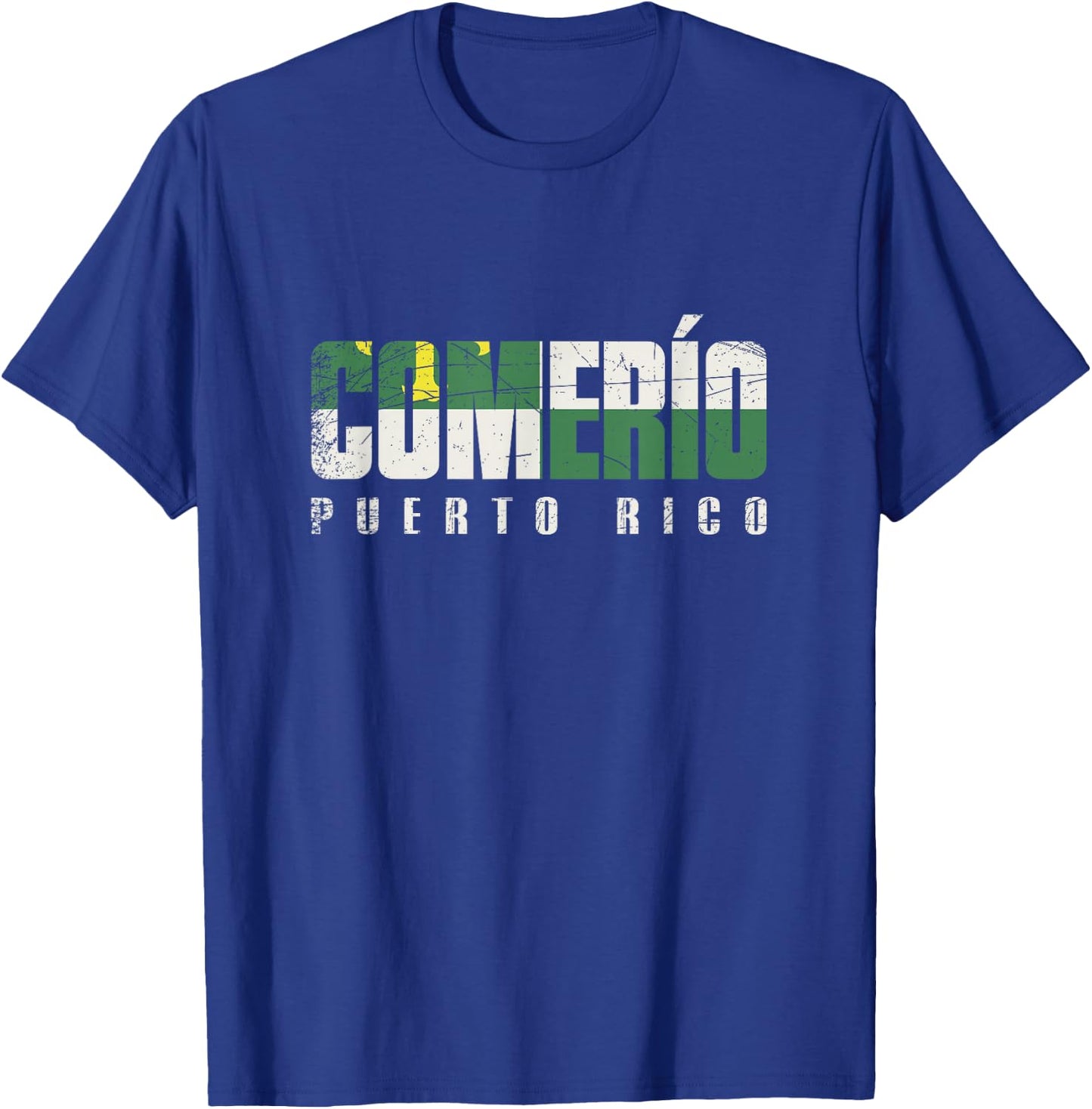 Comerío City in Puerto Rico, Comerío Flag T-Shirt - T-Shirt | Royal
