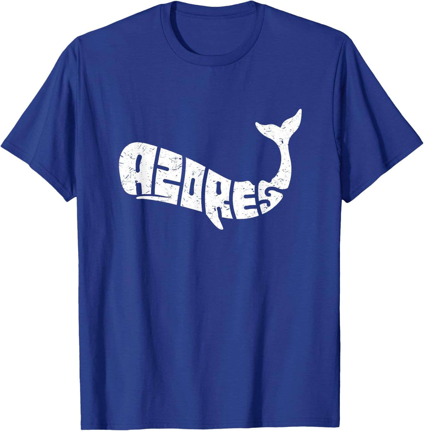 Azores Whale Word Art - Funny Animal T-Shirt - T-Shirt | Royal