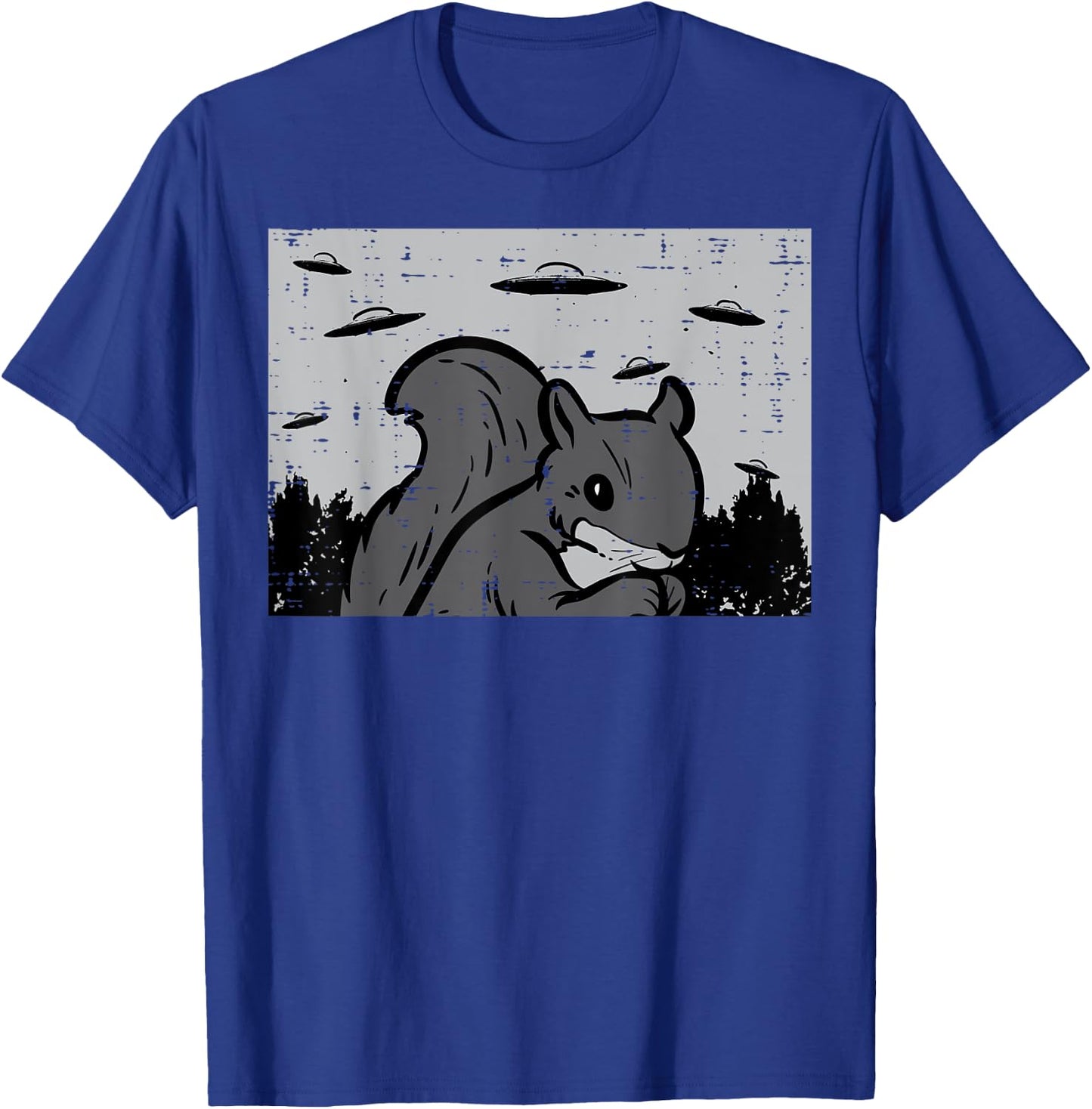 Squirrel UFOs Alien Vintage Animal Rodent Men Women Kids T-Shirt - T-Shirt | Royal
