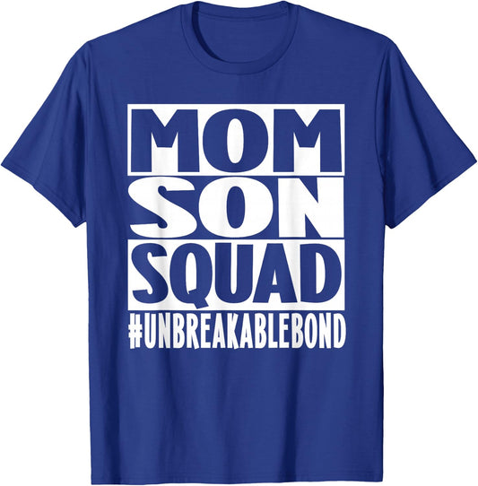 Mom Son Squad Unbreakable Bond Family T-Shirt - T-Shirt | Royal