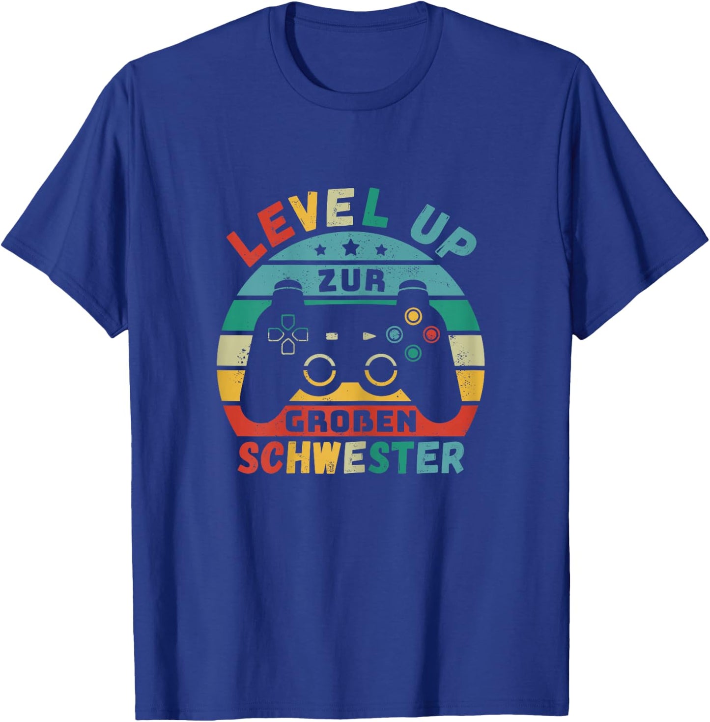 Level Up for Big Sister Birth Pregnant Girls Gamer , black, s T-Shirt - T-Shirt | Royal
