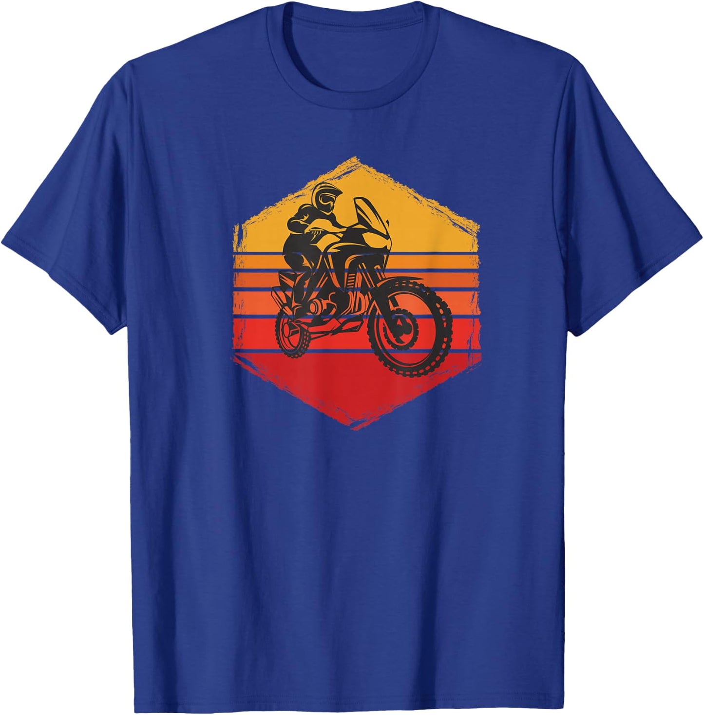 Design Adventure Trail Motorcycle Travel T-Shirt - T-Shirt | Royal