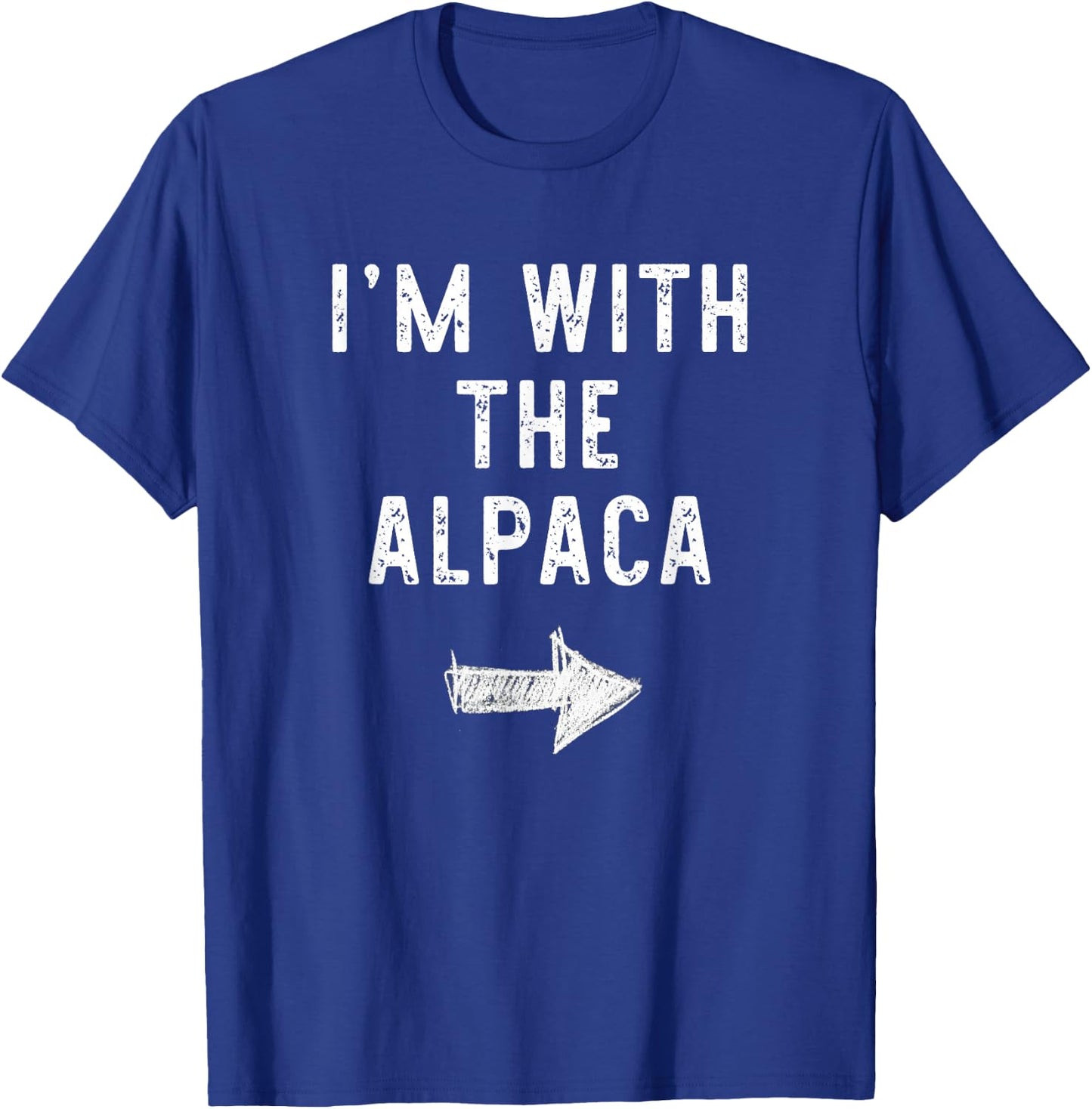 I’m With The Alpaca Funny Halloween Couple Costume T-Shirt - T-Shirt | Royal
