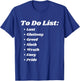 To Do List Seven Deadly Sins T-Shirt - T-Shirt | Royal