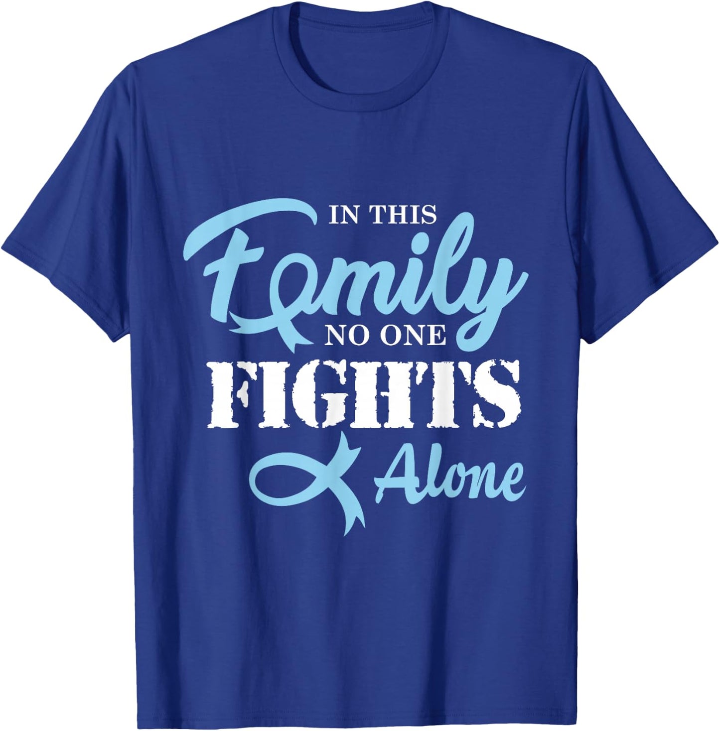 Prostate Cancer Fight Cancer Ribbon T-Shirt - T-Shirt | Royal