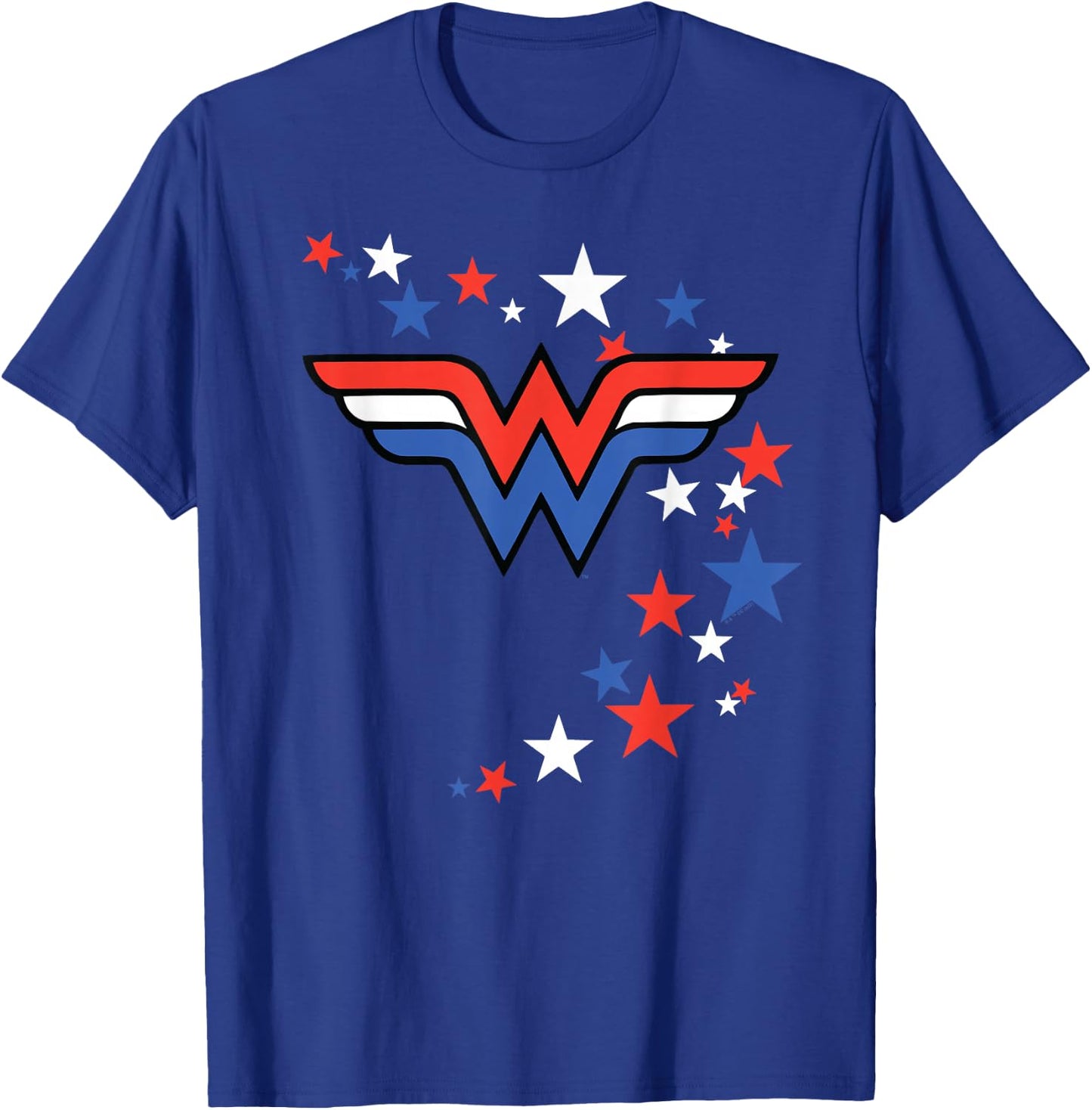 Wonder Woman Swirling Stars 4th of July T-Shirt - T-Shirt | Royal