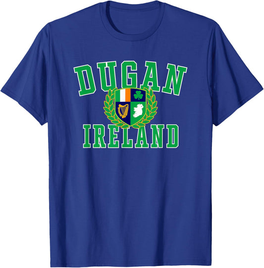 Irish Surname Dugan Ireland Crest T-Shirt - T-Shirt | Royal