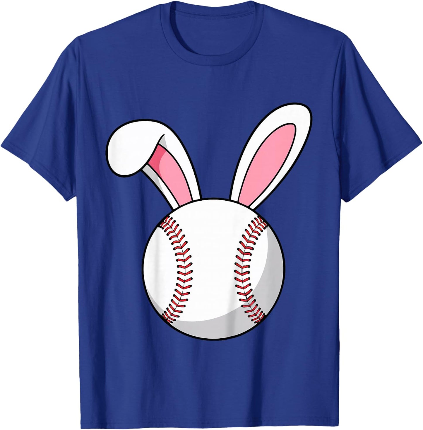 Kids Easter Baseball Bunny Ears Rabbit Youth Boys Toddlers Men T-Shirt - T-Shirt | Royal