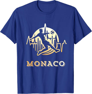 Gift Supporter Monaco Football Monegasque , Black, S T-Shirt - T-Shirt | Royal