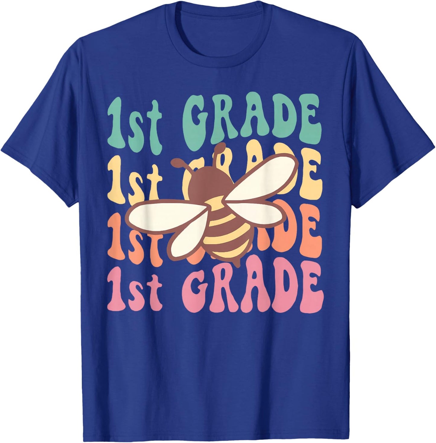 1th Grade Teacher Cute Bee Back To School Elementary Teacher T-Shirt - T-Shirt | Royal