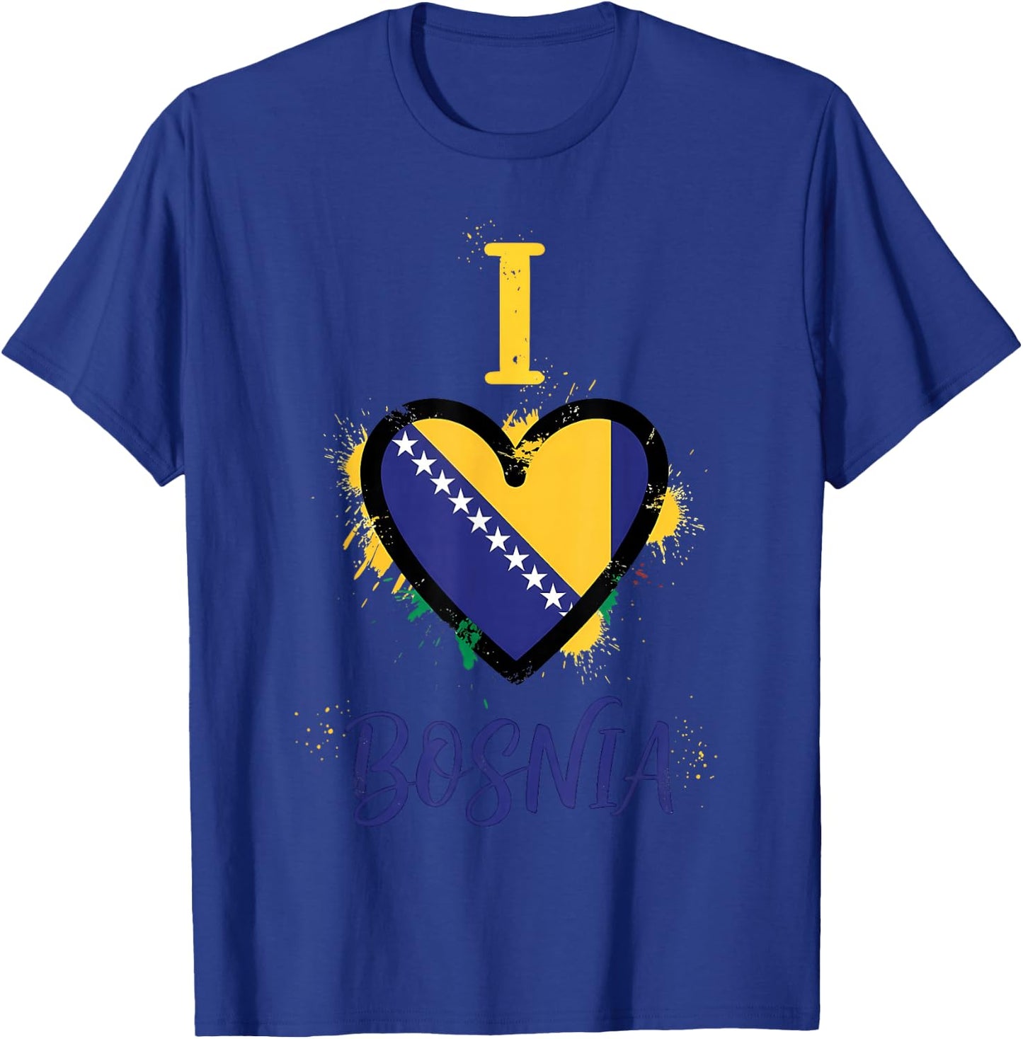 Bosnia Flag Bosnia and Herzegovina Roots T-Shirt - T-Shirt | Royal