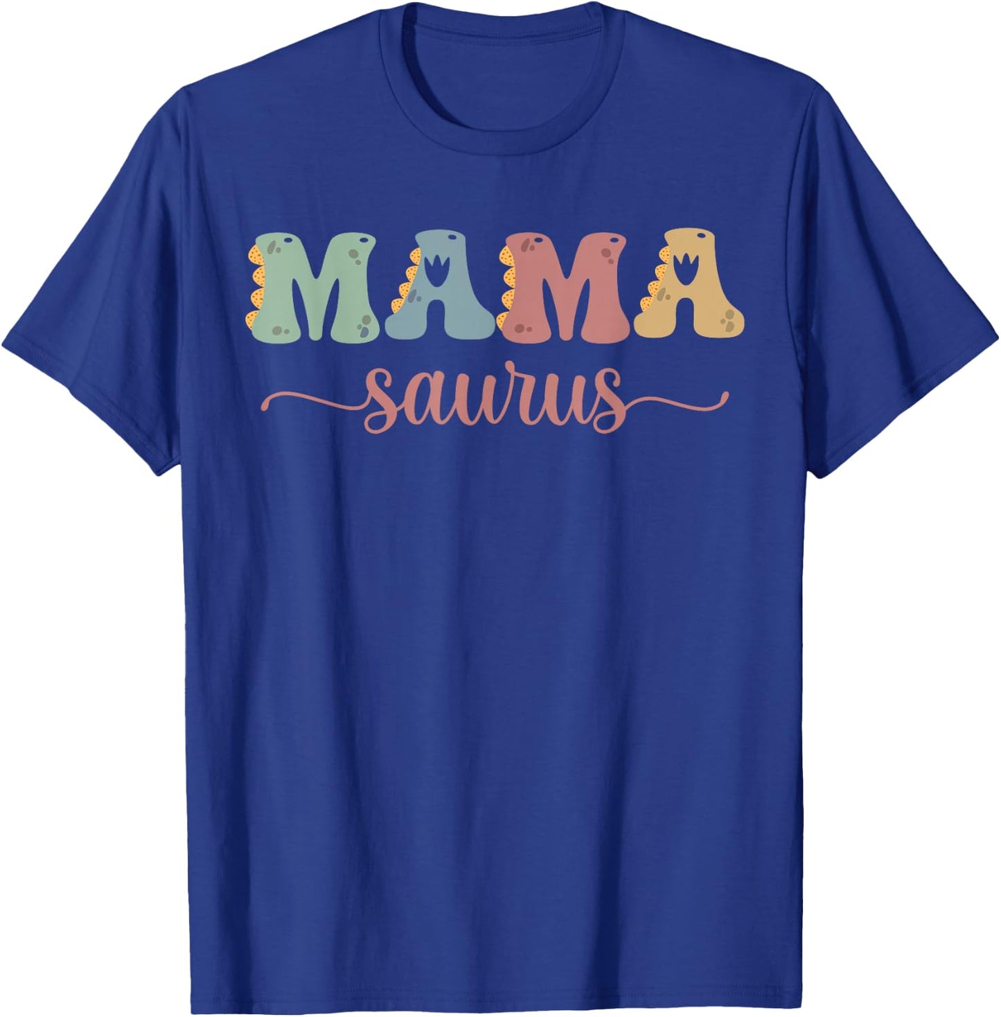 Mamy Saurus Mother's Day Family Matching mom dinosaur Moma T-Shirt - T-Shirt | Royal