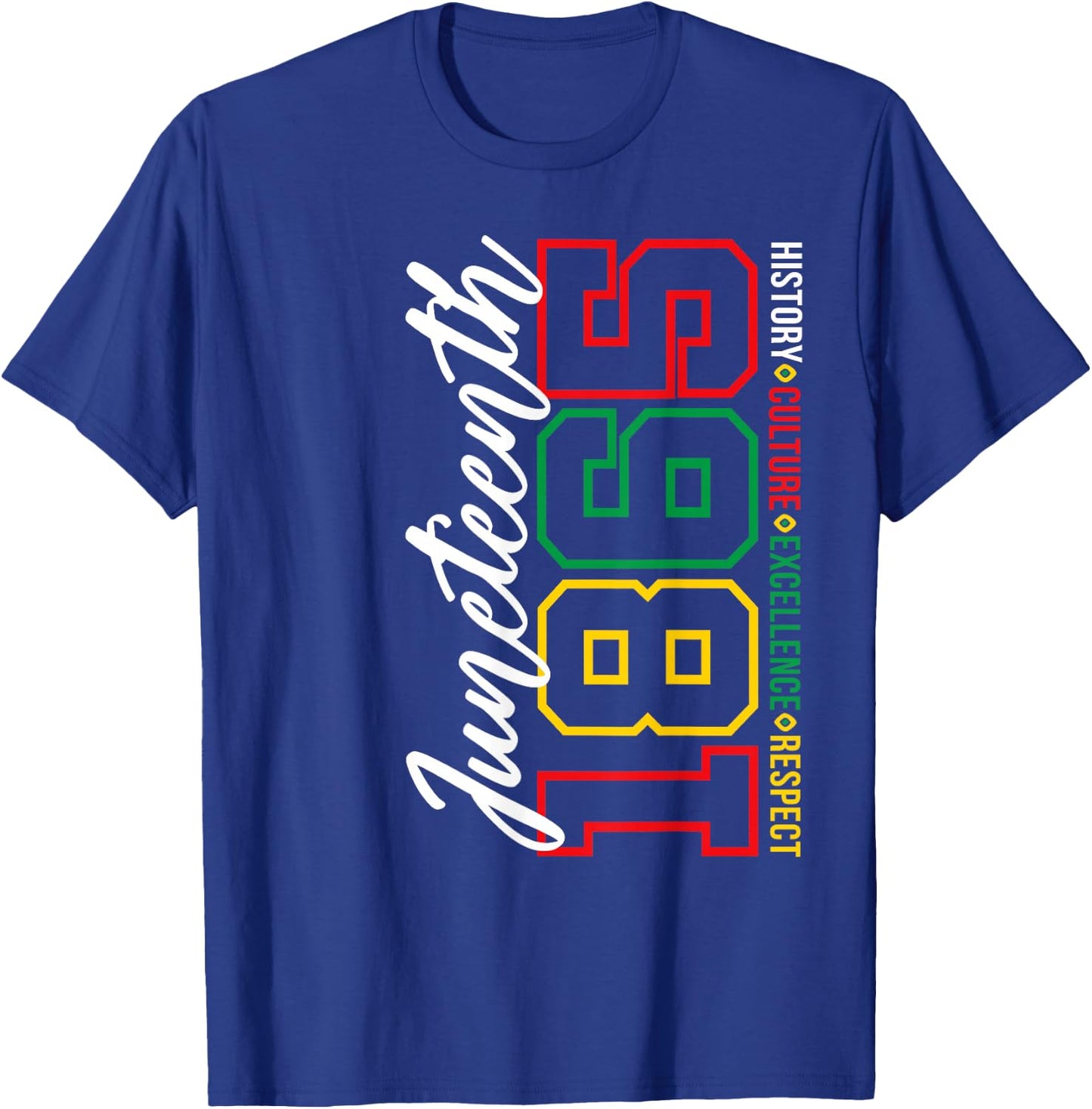 Juneteenth 1865 Shirts Women Men June 19th 1865 Freedom Day T-Shirt - T-Shirt | Royal