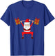 Santa Weight Lifting Christmas Exercise Gym T-Shirt - T-Shirt | Royal