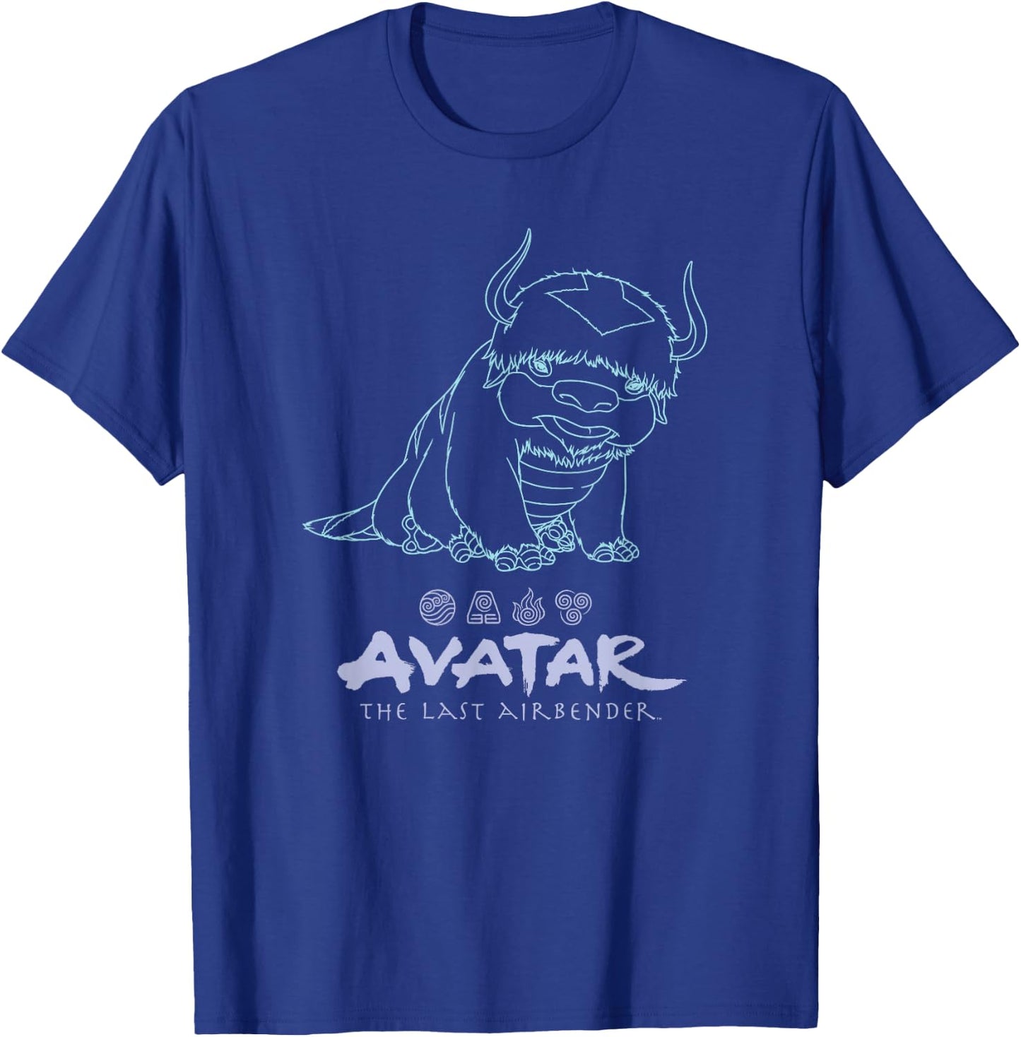 Avatar: The Last Airbender Appa Outline Portrait T-Shirt - T-Shirt | Royal