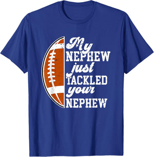 My Nephew Football Aunt of A Football Player Auntie T-Shirt - T-Shirt | Royal