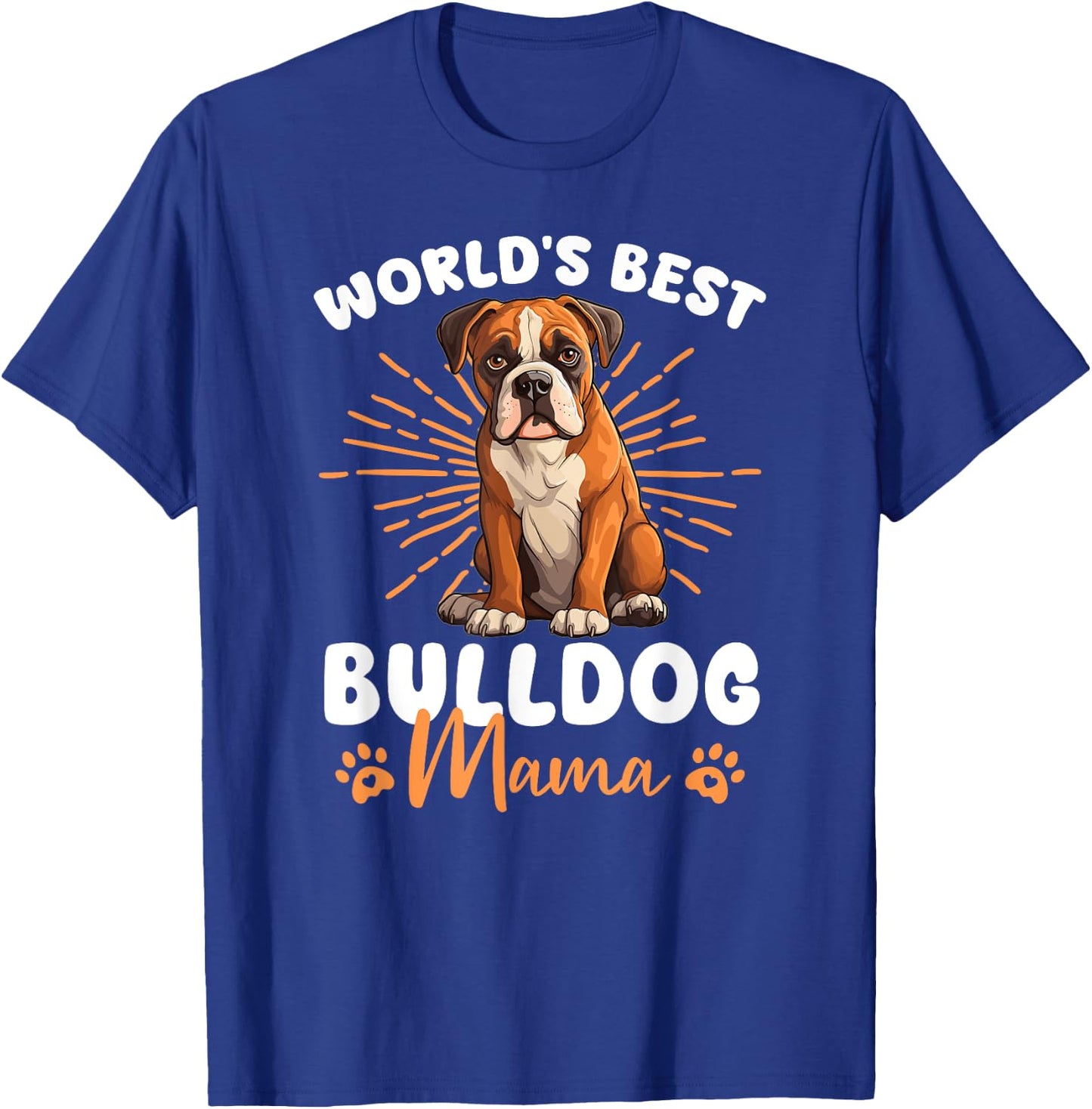 American Bulldog Groovy World's Best American Bulldog mama Women Kids T-Shirt - T-Shirt | Royal