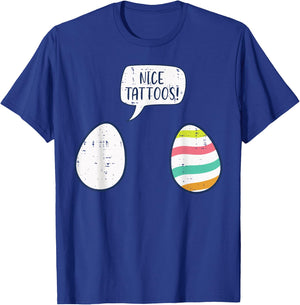 Easter Eggs Nice Tattoo Funny Dye Egg Hunt Men Women Kids T-Shirt - T-Shirt | Royal