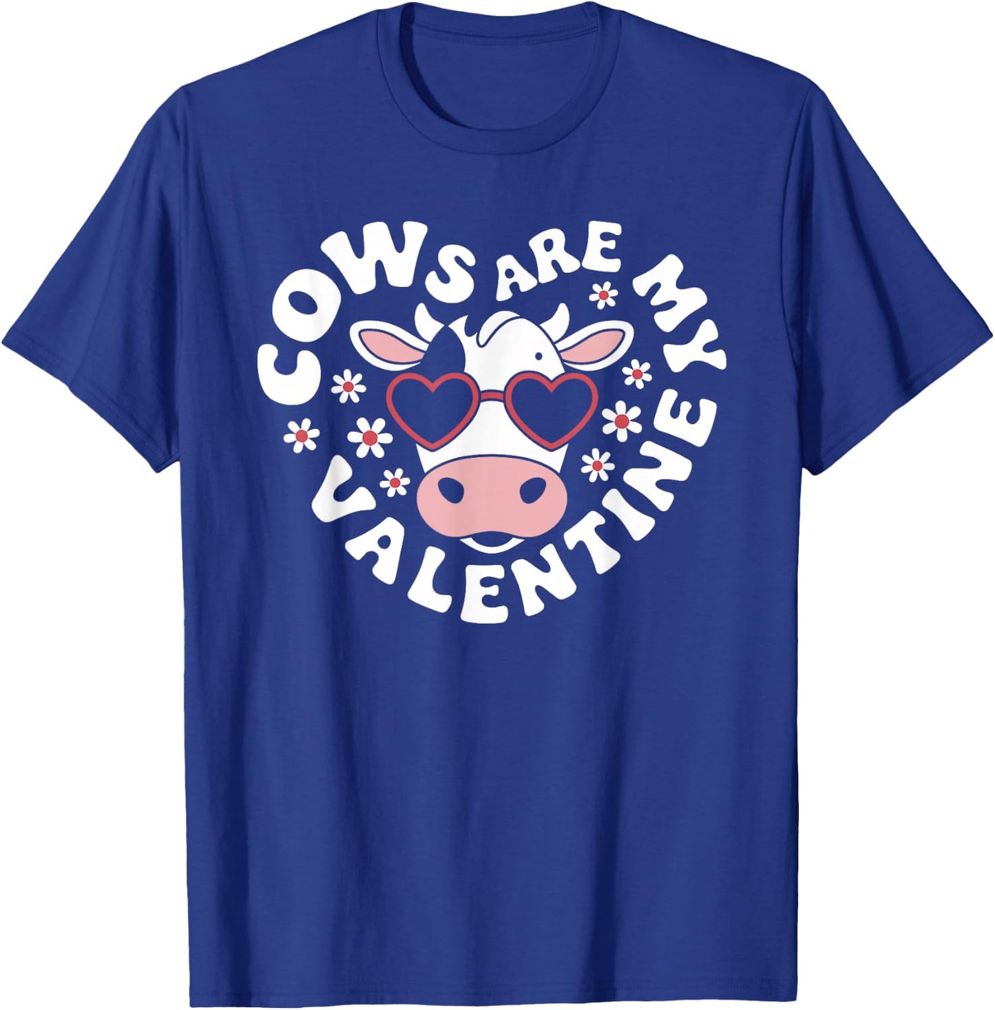 Cows Are My Valentine Cute Cow Valentines Day T-Shirt - T-Shirt | Royal