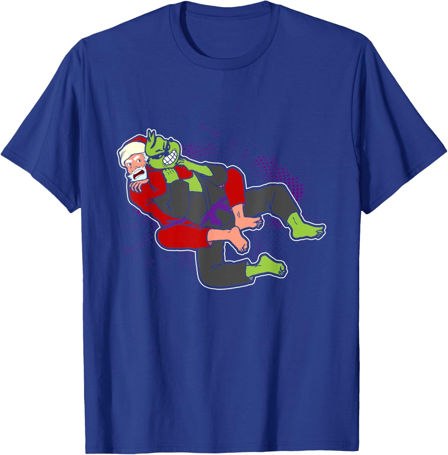 Santa strangles monster holiday Jiu jitsu martial arts mma T-Shirt - T-Shirt | Royal