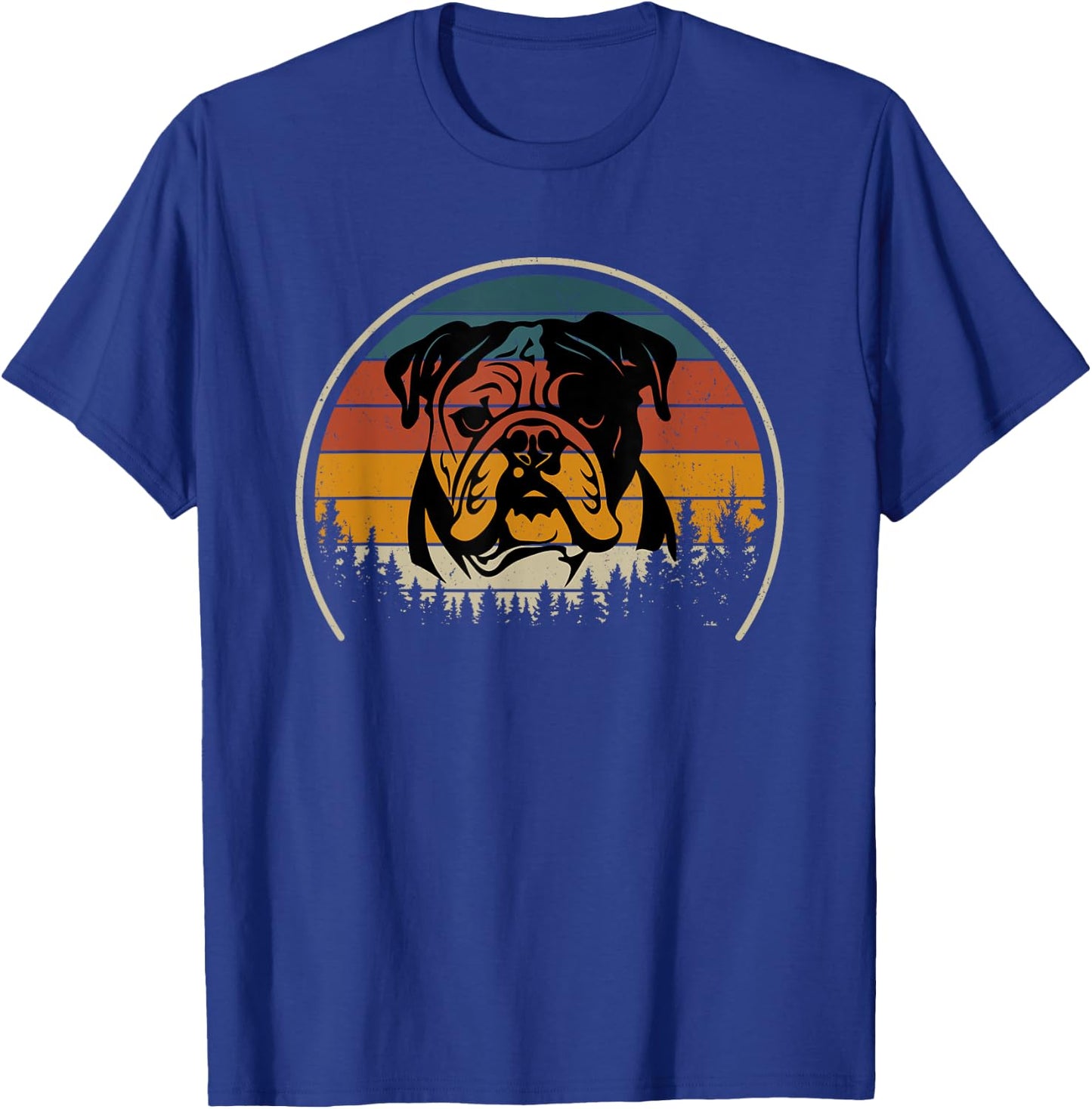 English Bulldog Retro T-Shirt - T-Shirt | Royal