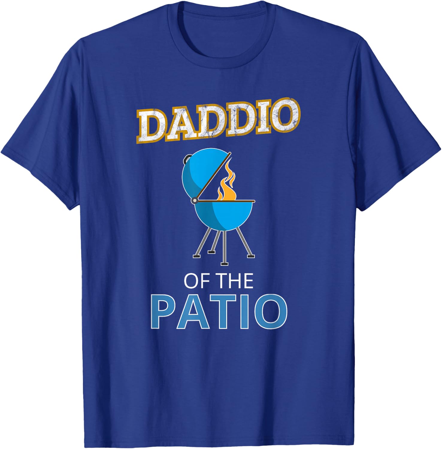 Funny Daddio Of The Patio Fathers Day BBQ Grill Dad T-Shirt - T-Shirt | Royal