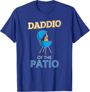 Funny Daddio Of The Patio Fathers Day BBQ Grill Dad T-Shirt - T-Shirt | Royal