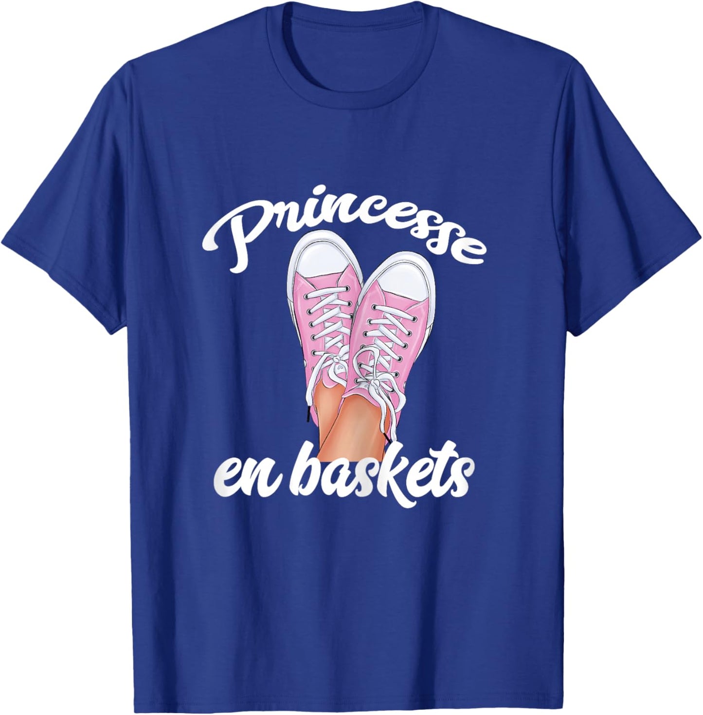 Princesses put on trainers woman humor Mademoiselle , Black T-Shirt - T-Shirt | Royal