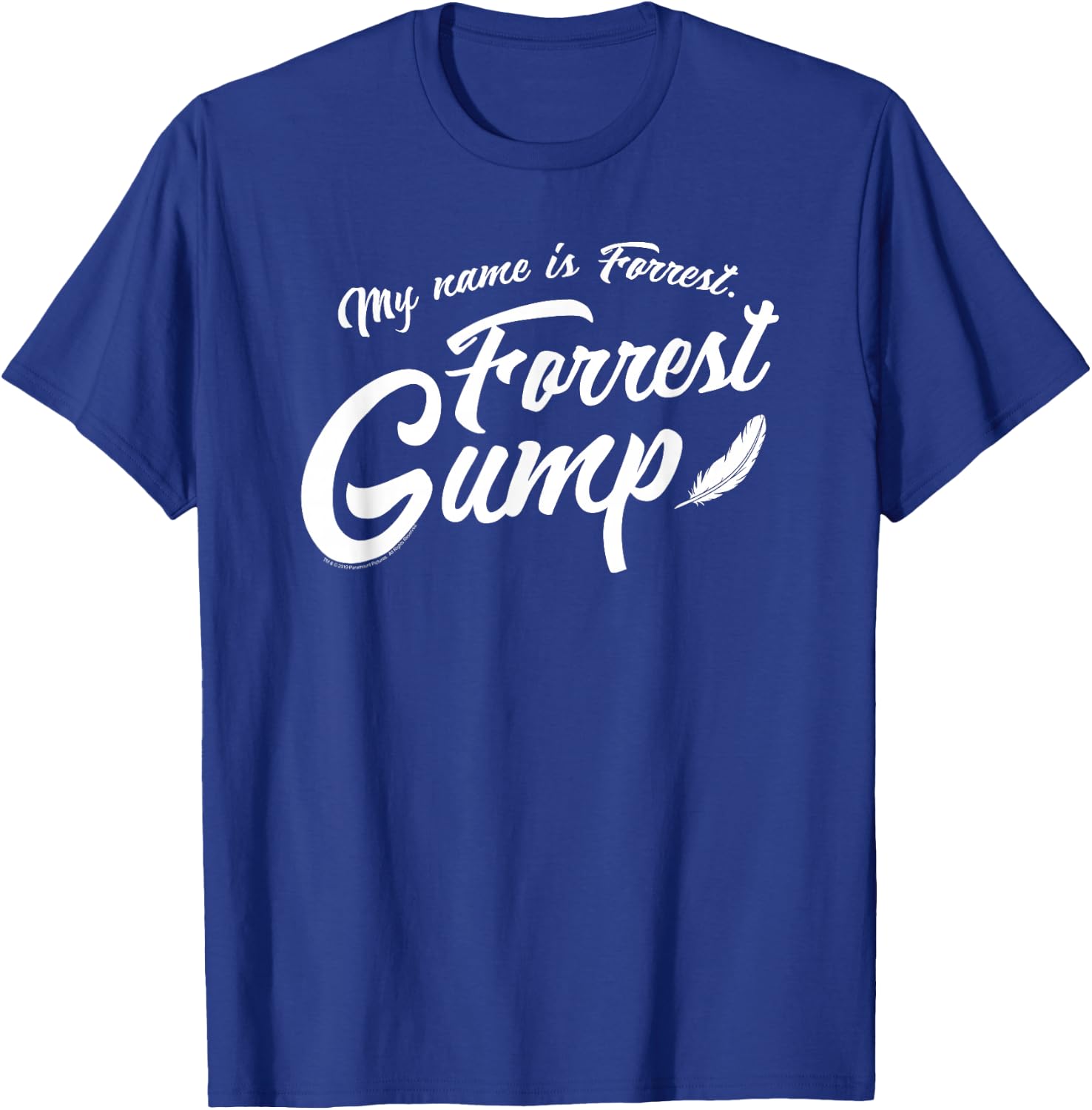Forrest Gump My Name is Forrest Script T-Shirt - T-Shirt | Royal