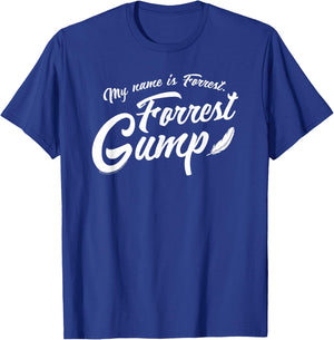 Forrest Gump My Name is Forrest Script T-Shirt - T-Shirt | Royal