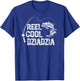 Reel Cool Dziadzia Design with Fish and Fishing Rod Grandpa T-Shirt - T-Shirt | Royal