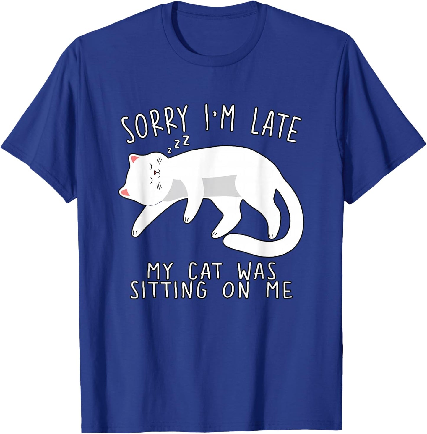 Cat Lover Lazy Graphic Men Girls Boys Kids Cats T-Shirt - T-Shirt | Royal