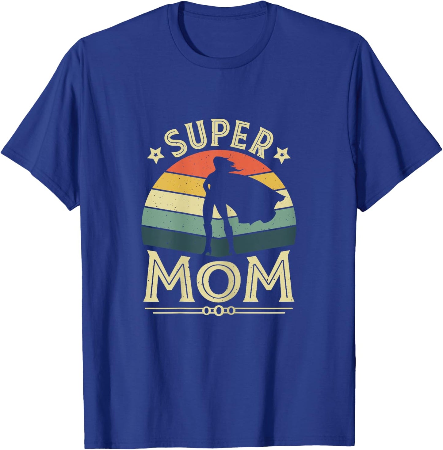 Super Mom Mama Mothers Day Mommy Vintage Mom T-Shirt - T-Shirt | Royal