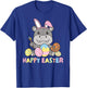 Happy Easter Cute Hippo For Easter With Easter Eggs T-Shirt - T-Shirt | Royal