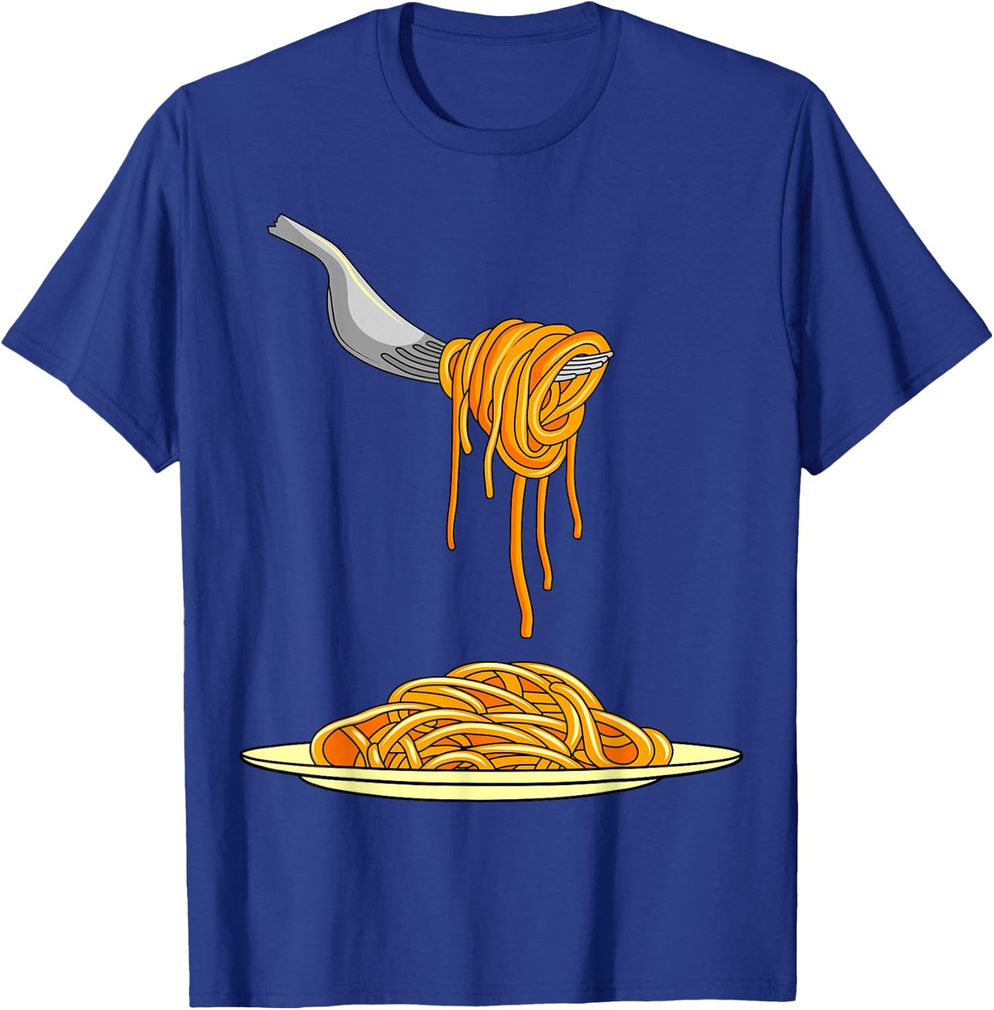 Pasta Spaghetti Noodles Italian Cook Fork Food T-Shirt - T-Shirt | Royal