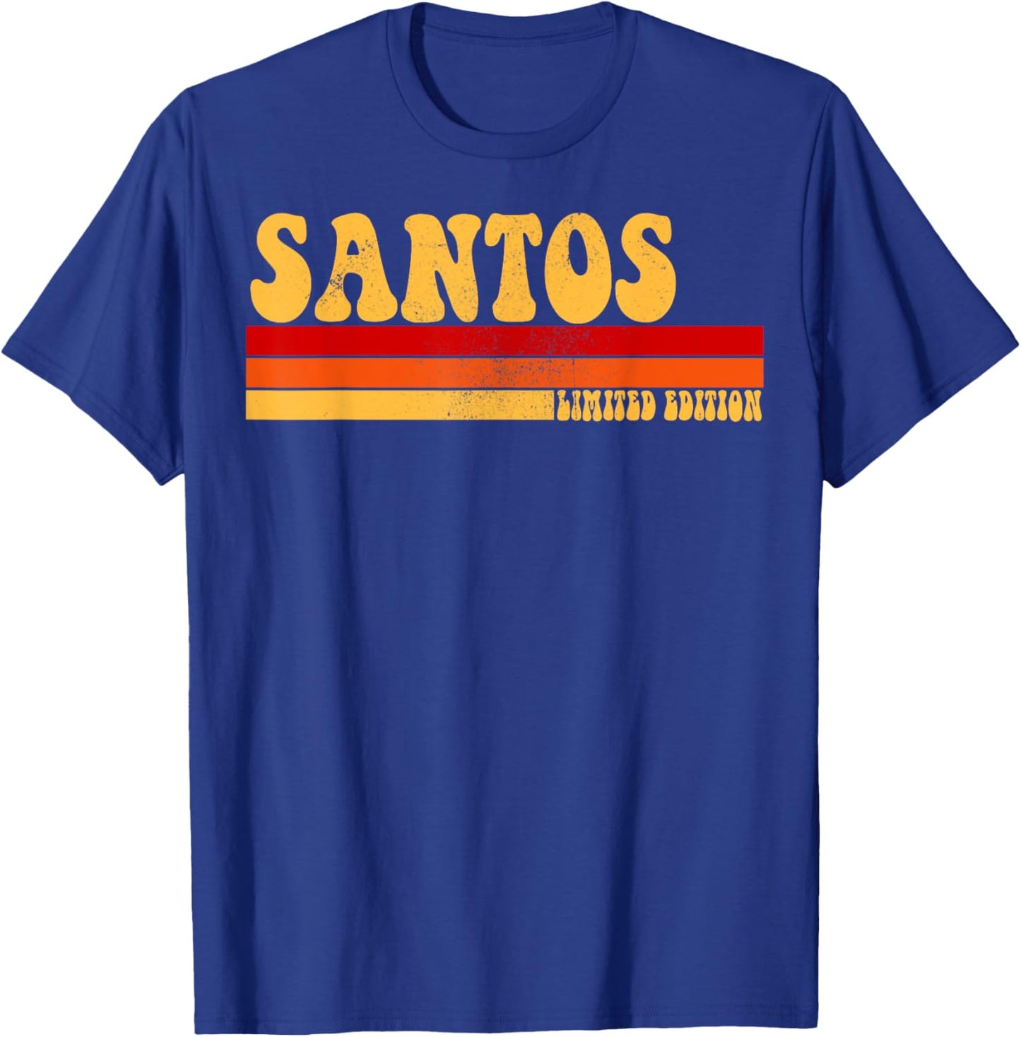 SANTOS Name Personalized Idea Men Retro Vintage SANTOS T-Shirt - T-Shirt | Royal