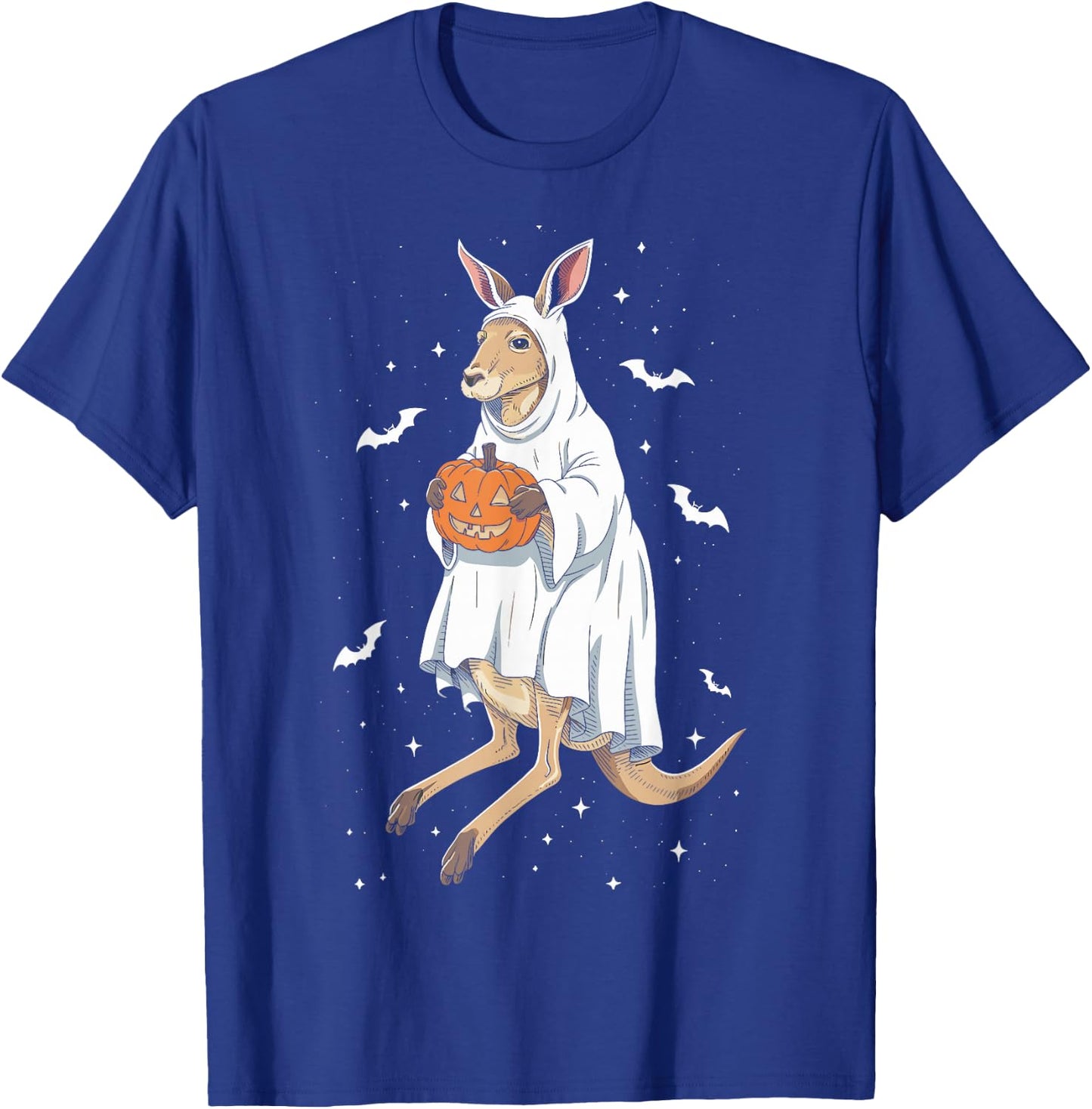 Funny Ghost Kangaroo Lovers Spooky Halloween Costume T-Shirt - T-Shirt | Royal