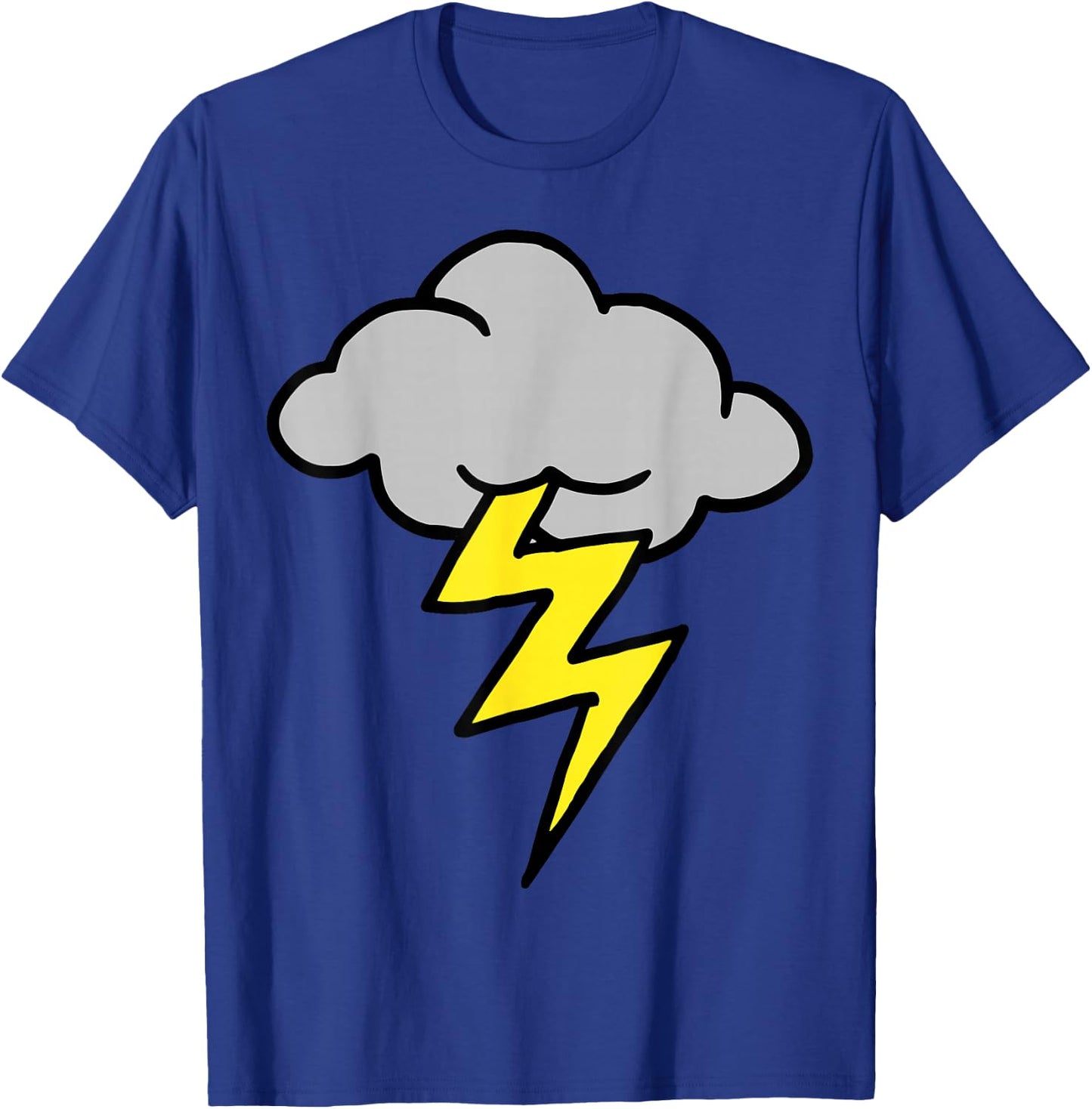 Lightning Thunder Lightning Bolt Storm Cloud Strikes T-Shirt - T-Shirt | Royal